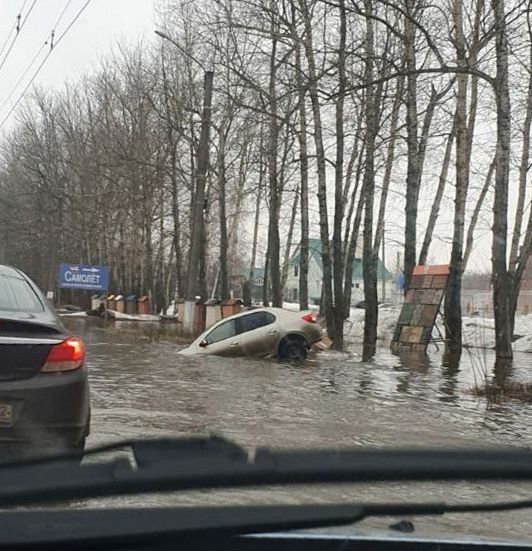 В Рязани затапливает жилые дома в Дягилево