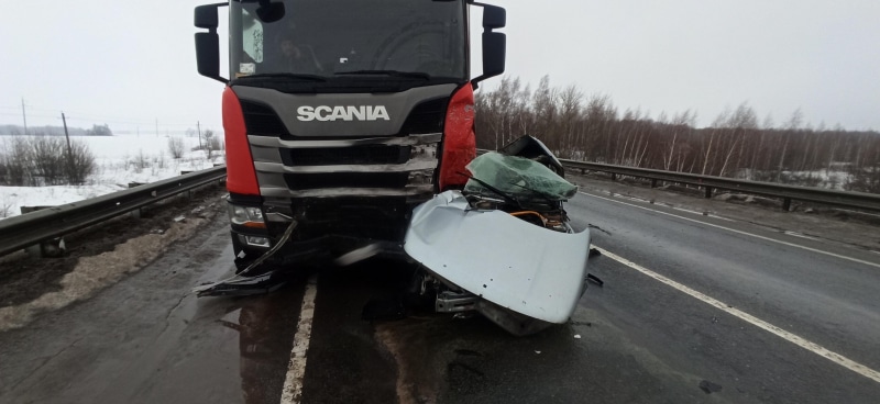 Под Рязанью водитель и пассажирка легковушки погибли в аварии с двумя грузовиками