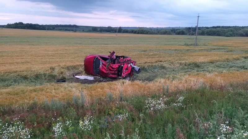 Под Рязанью четверо молодых людей попали в страшную аварию