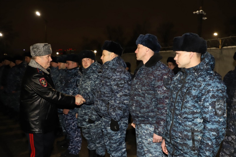 Накануне сводный отряд рязанской полиции прибыл из служебной командировки