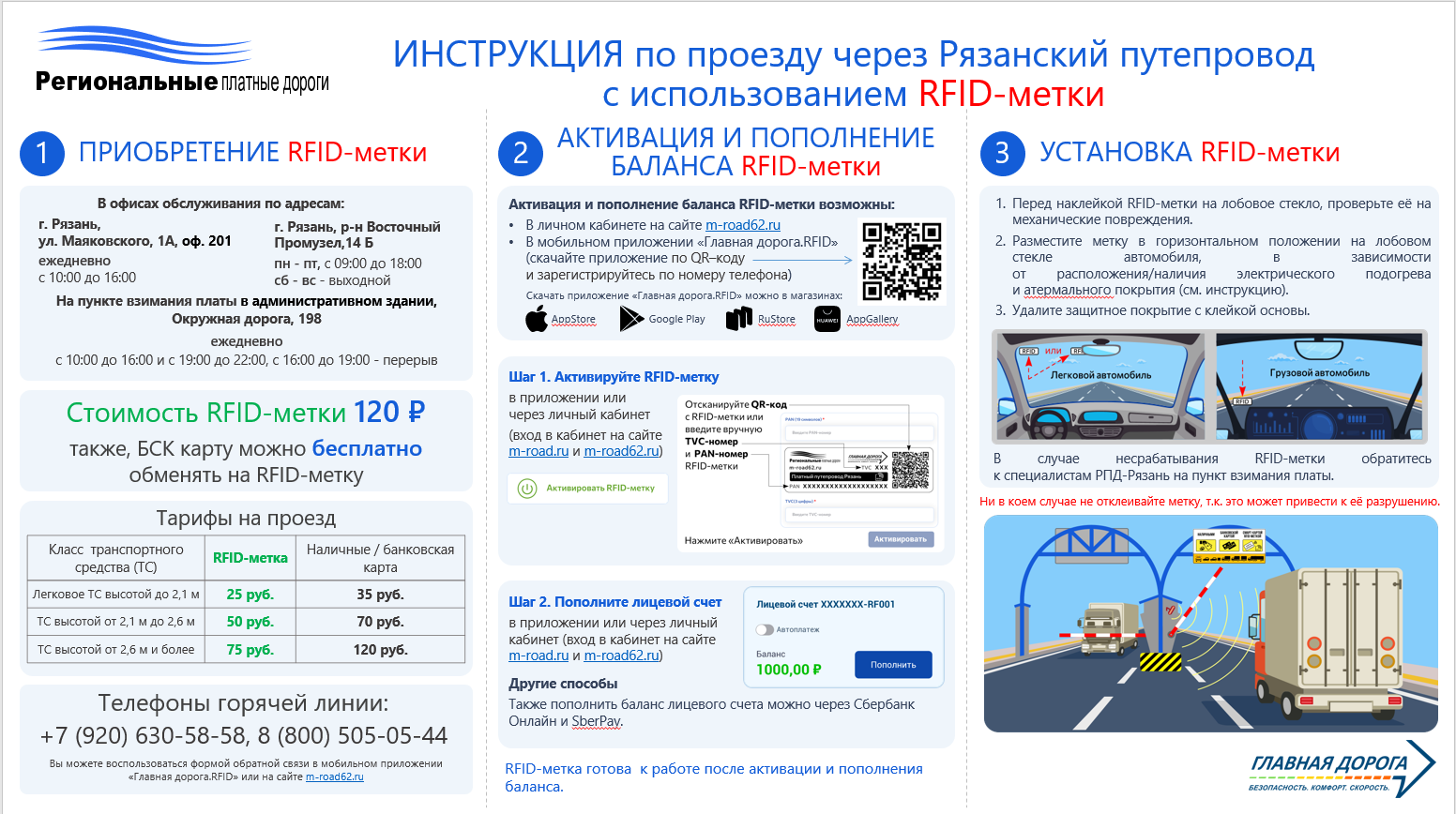 На платном путепроводе в Рязани организовали безостановочный проезд