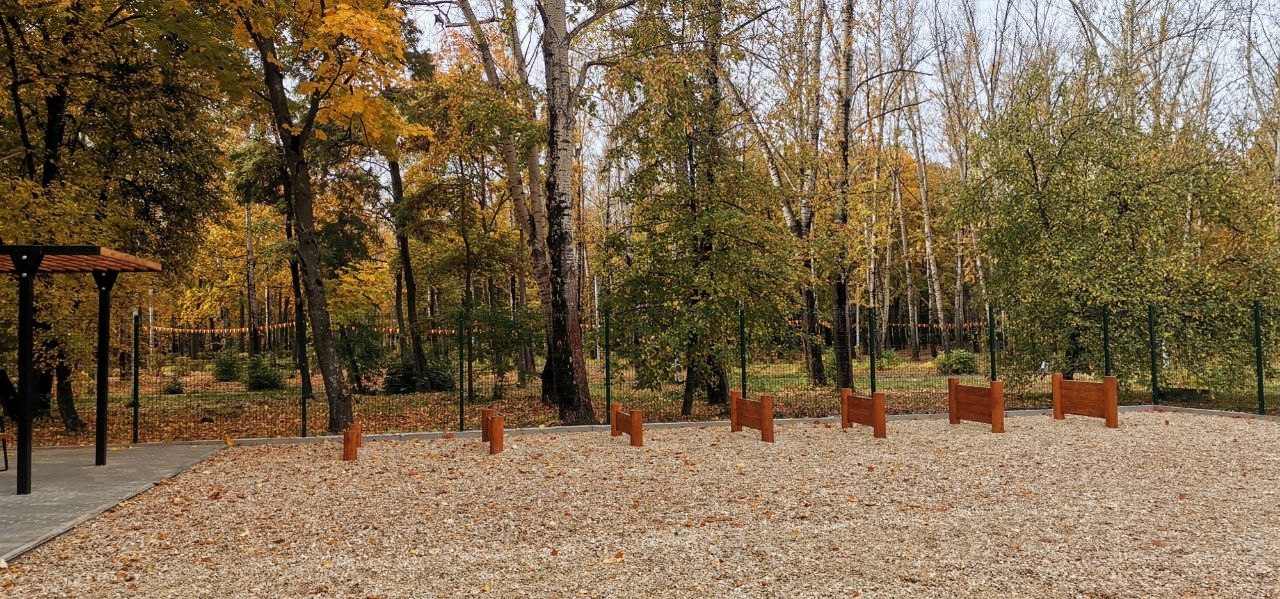 В Приокском открыли площадку для выгула собак