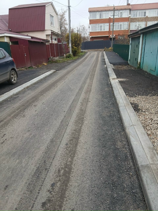 На одной из улиц Рязани завершились дорожные работы