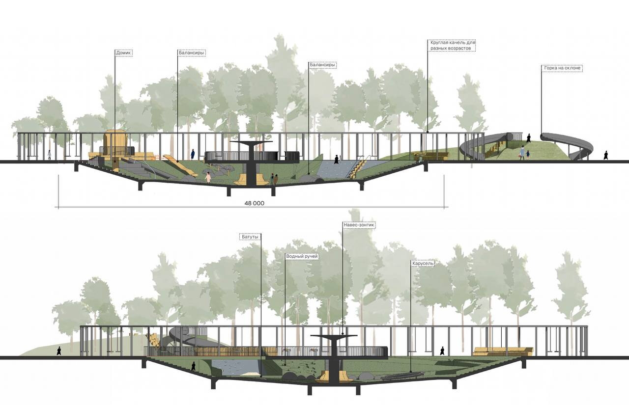 В ЦПКиО начали установку детской площадки