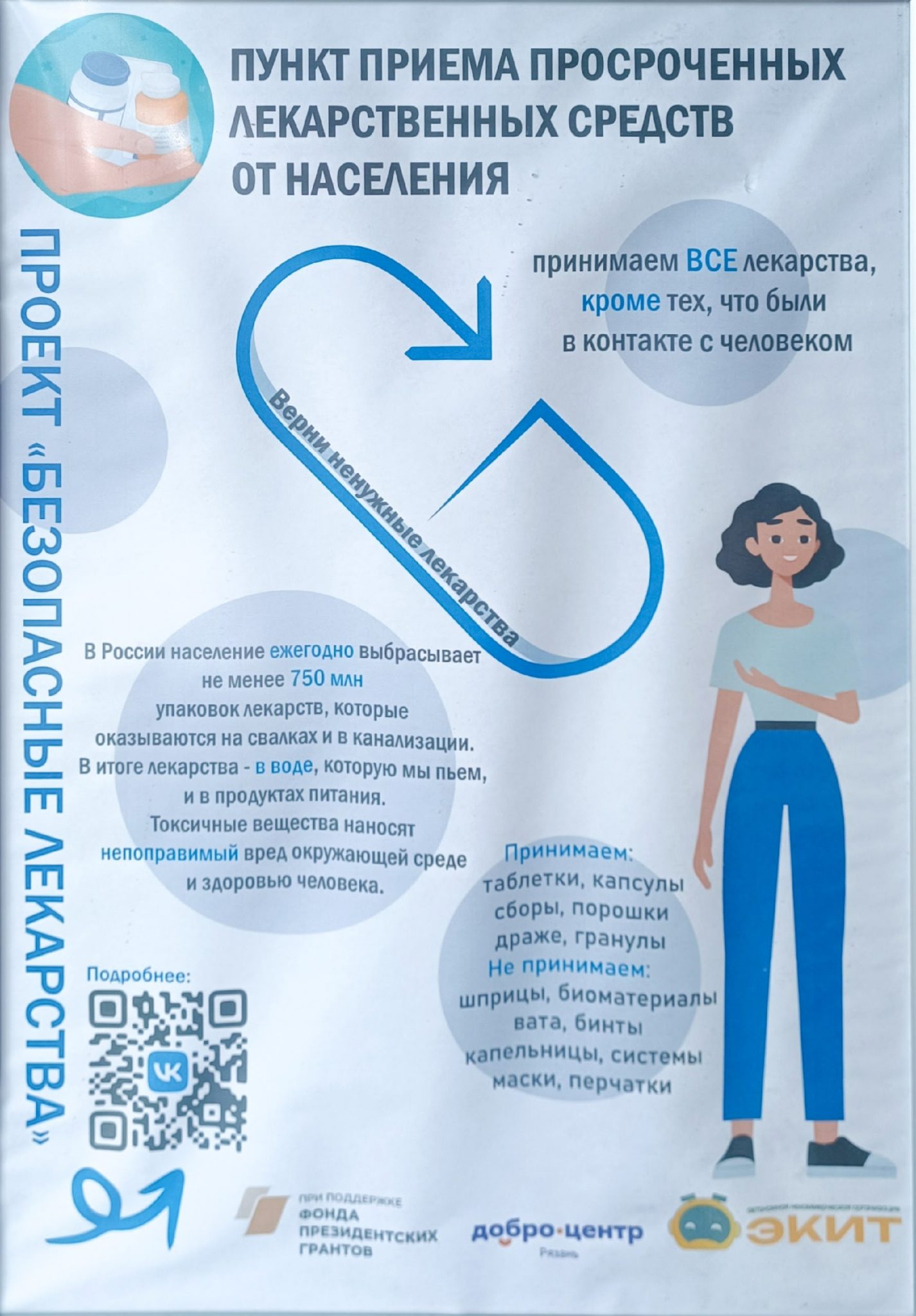 Рязанцы могут сдать просроченные лекарства в Добро.Центре