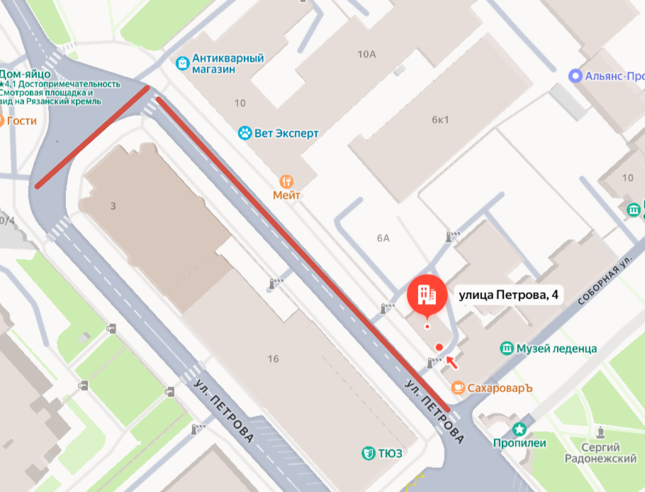 В Рязани на день закроют парковку на улице Петрова